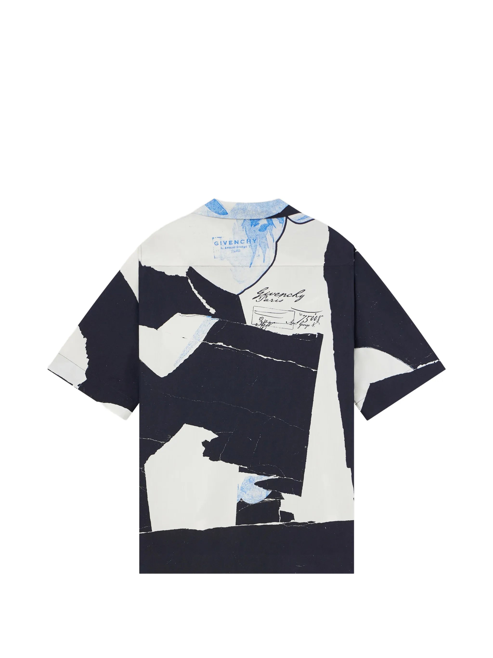 shirt in cotton and silk with Collage print
