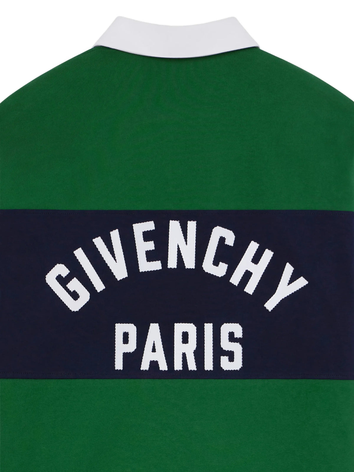 bicolor polo in cotton with Givenchy Paris embroidery