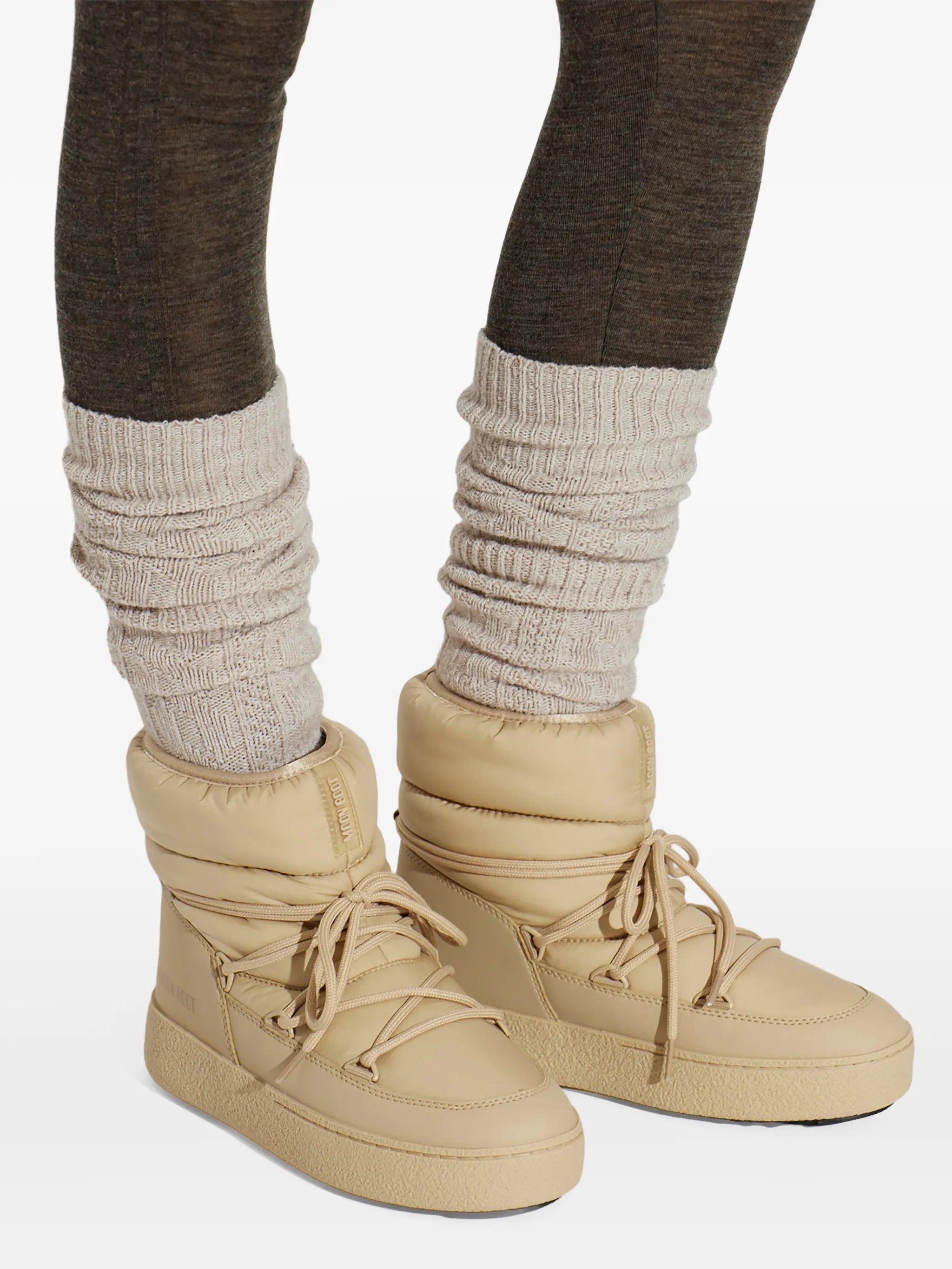 Ltrack Low beige nylon boots