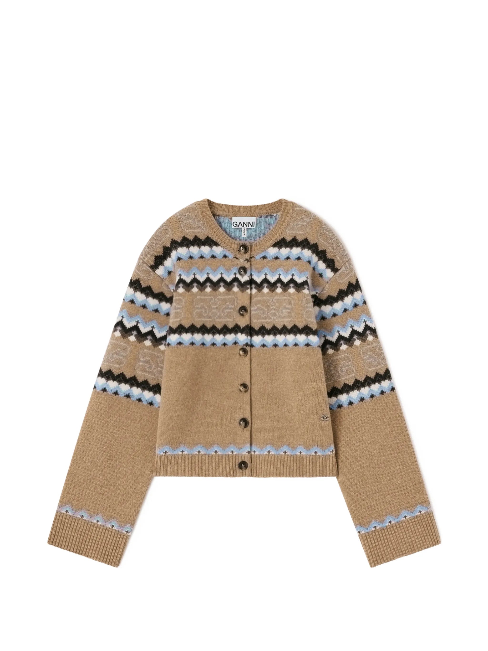 Fairisle wool cardigan