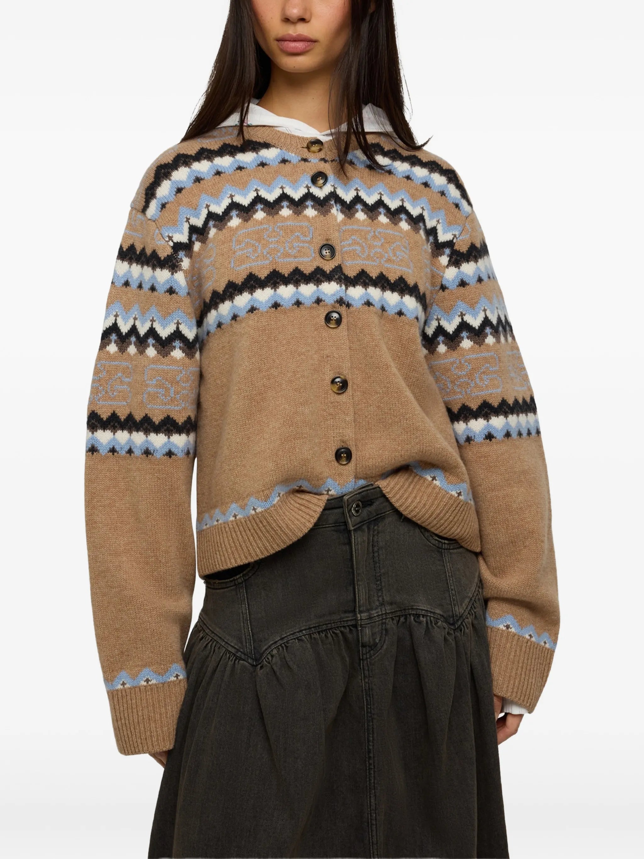 Fairisle wool cardigan