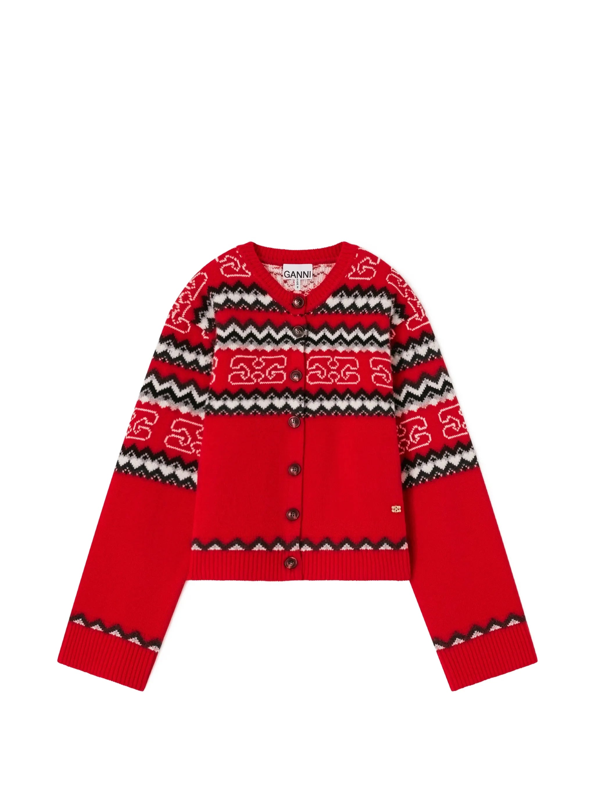 cardigan in Fairisle wool