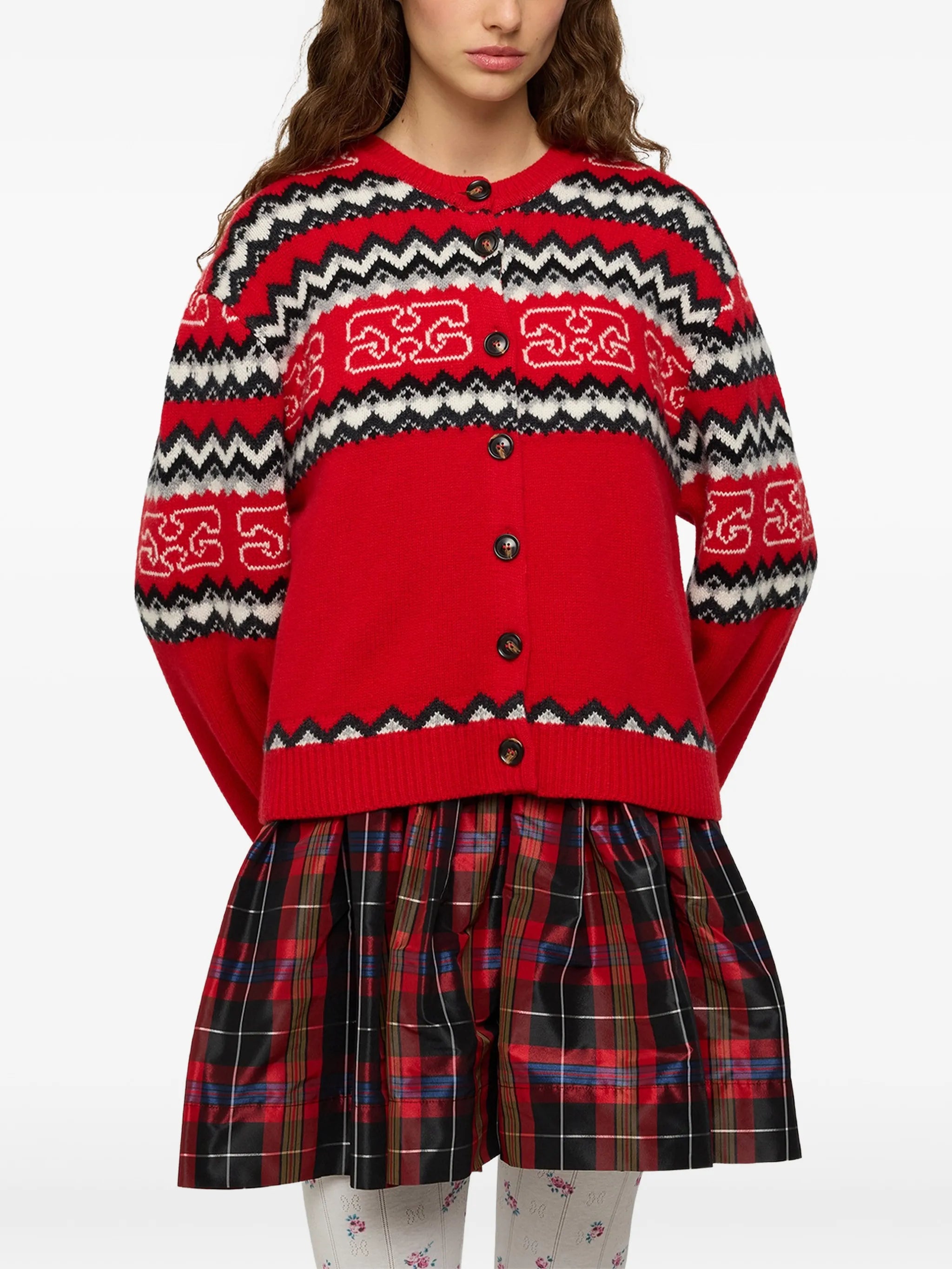 cardigan in Fairisle wool