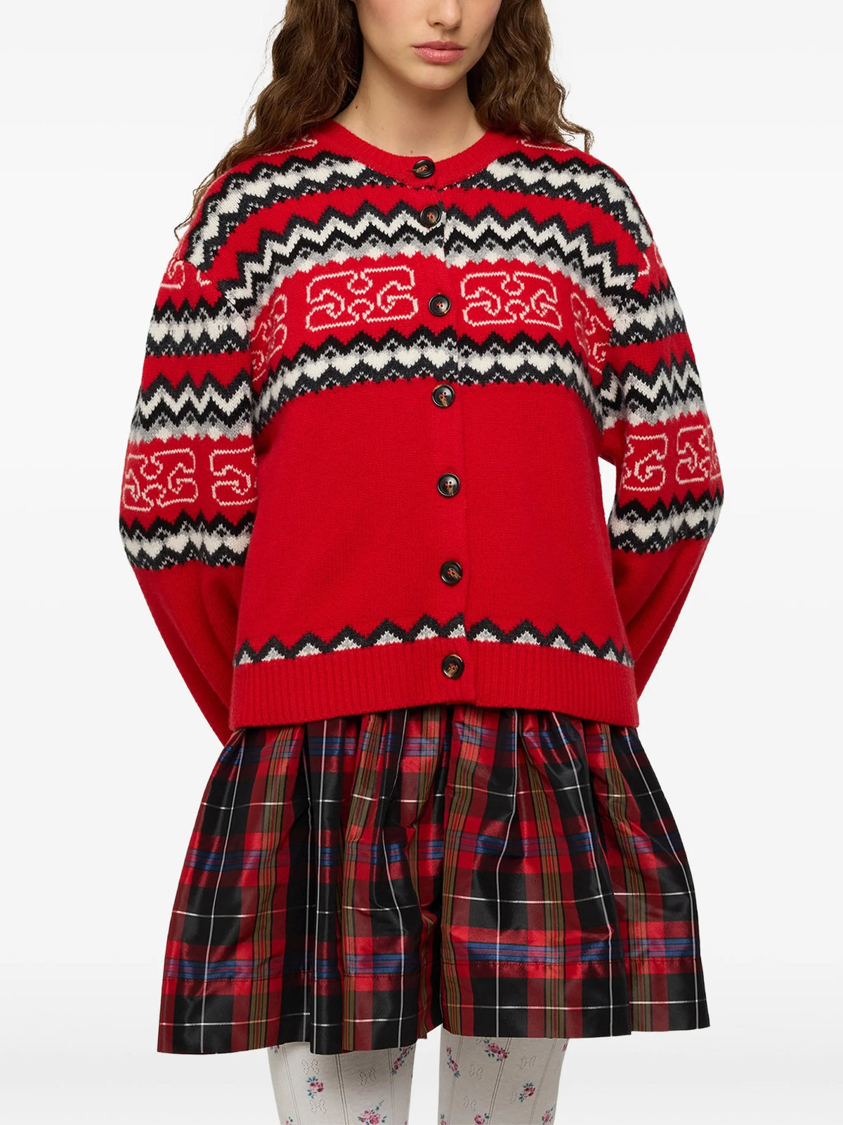 cardigan in Fairisle wool
