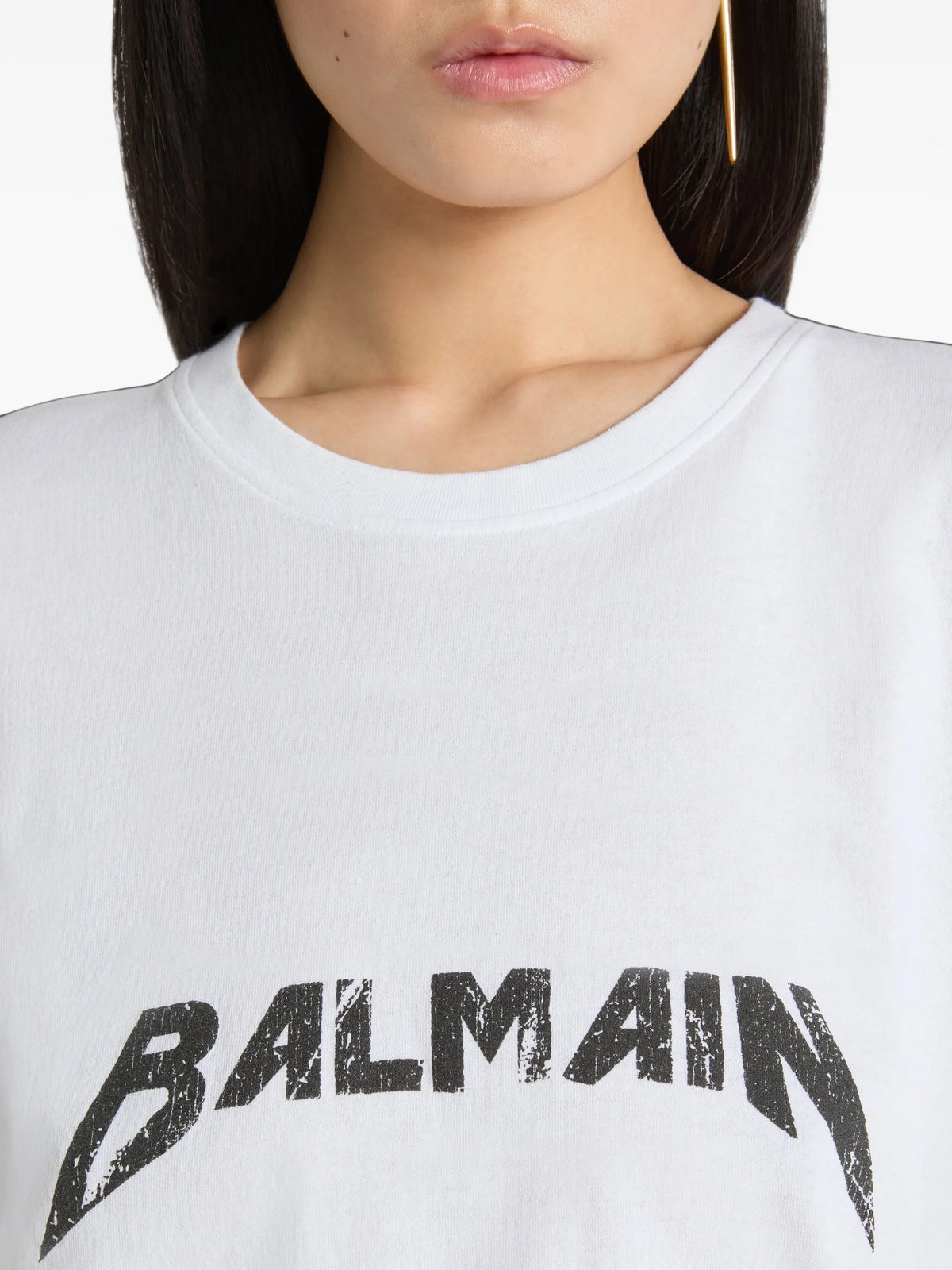 T-shirt with Balmain Band print
