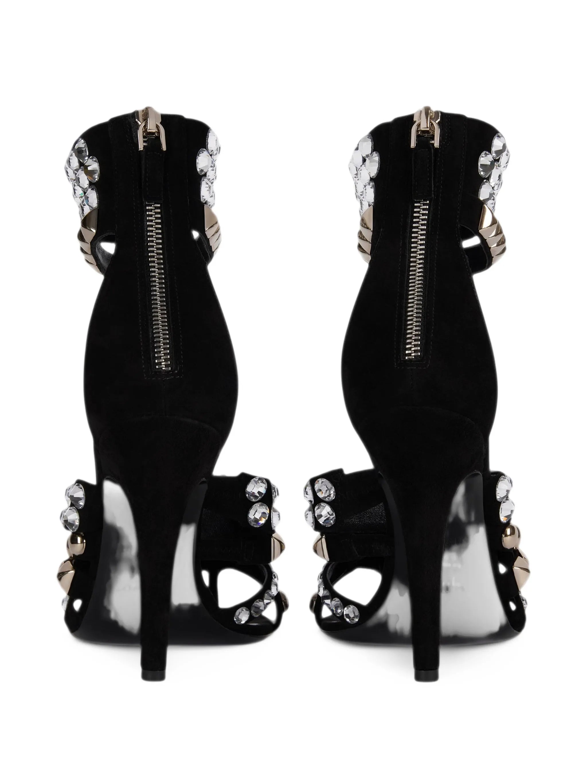 studded suede toe-post sandals