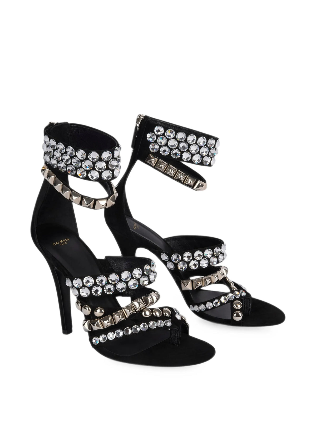 studded suede toe-post sandals
