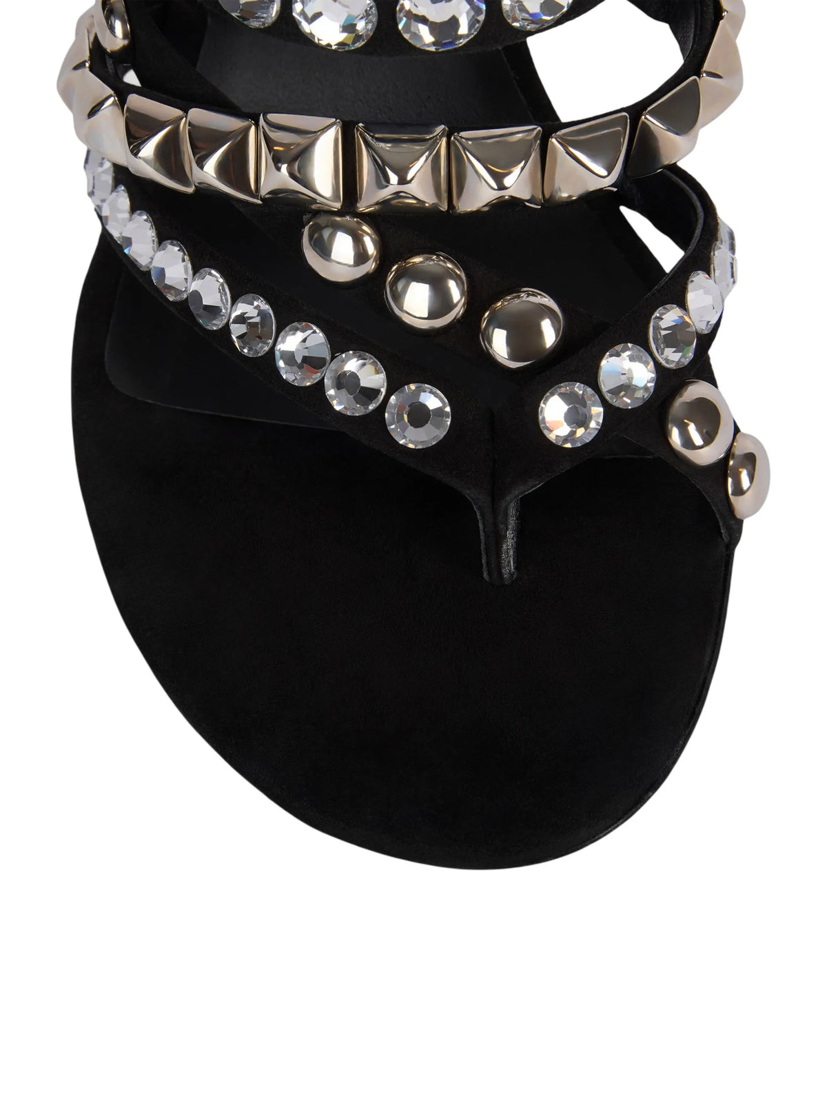 studded suede toe-post sandals