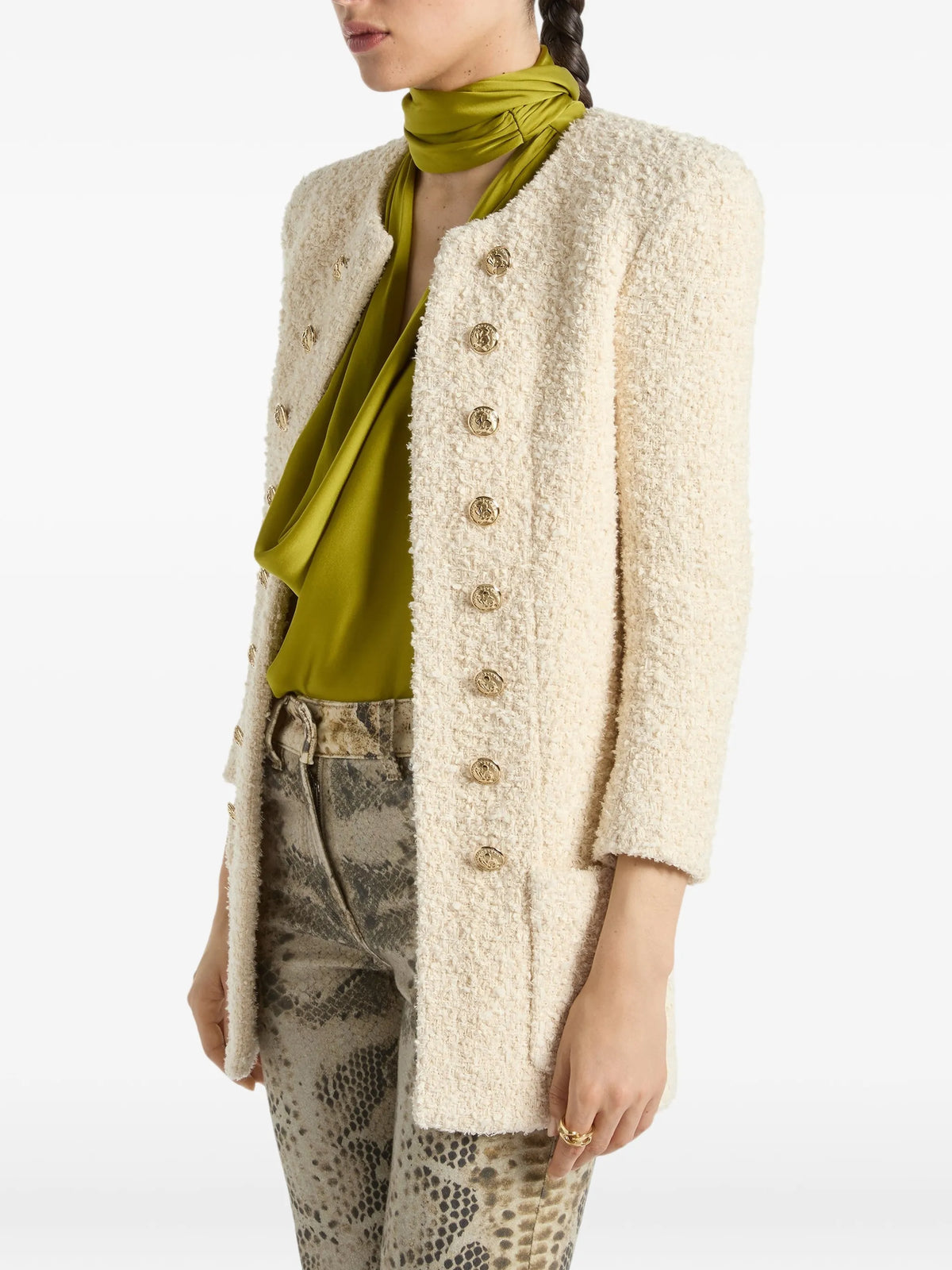 jacket in bouclette tweed