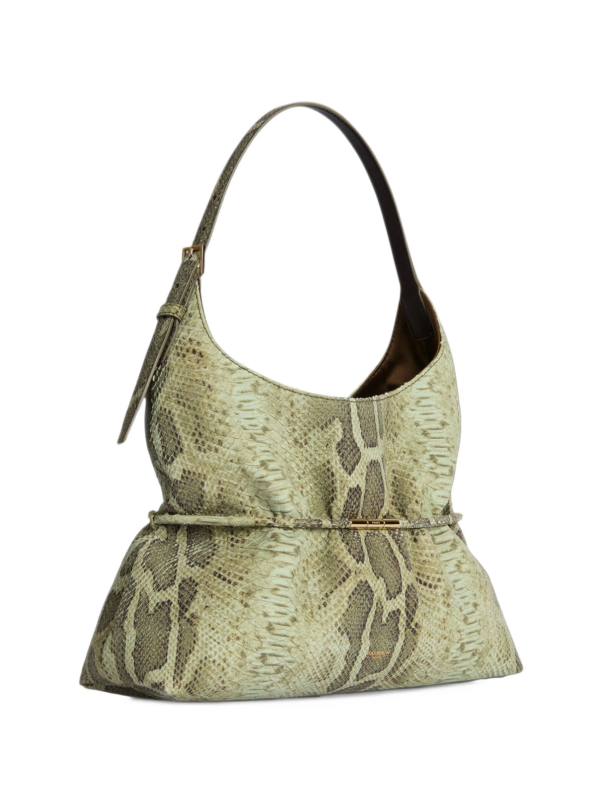 Sphynx medium bag in python-effect suede