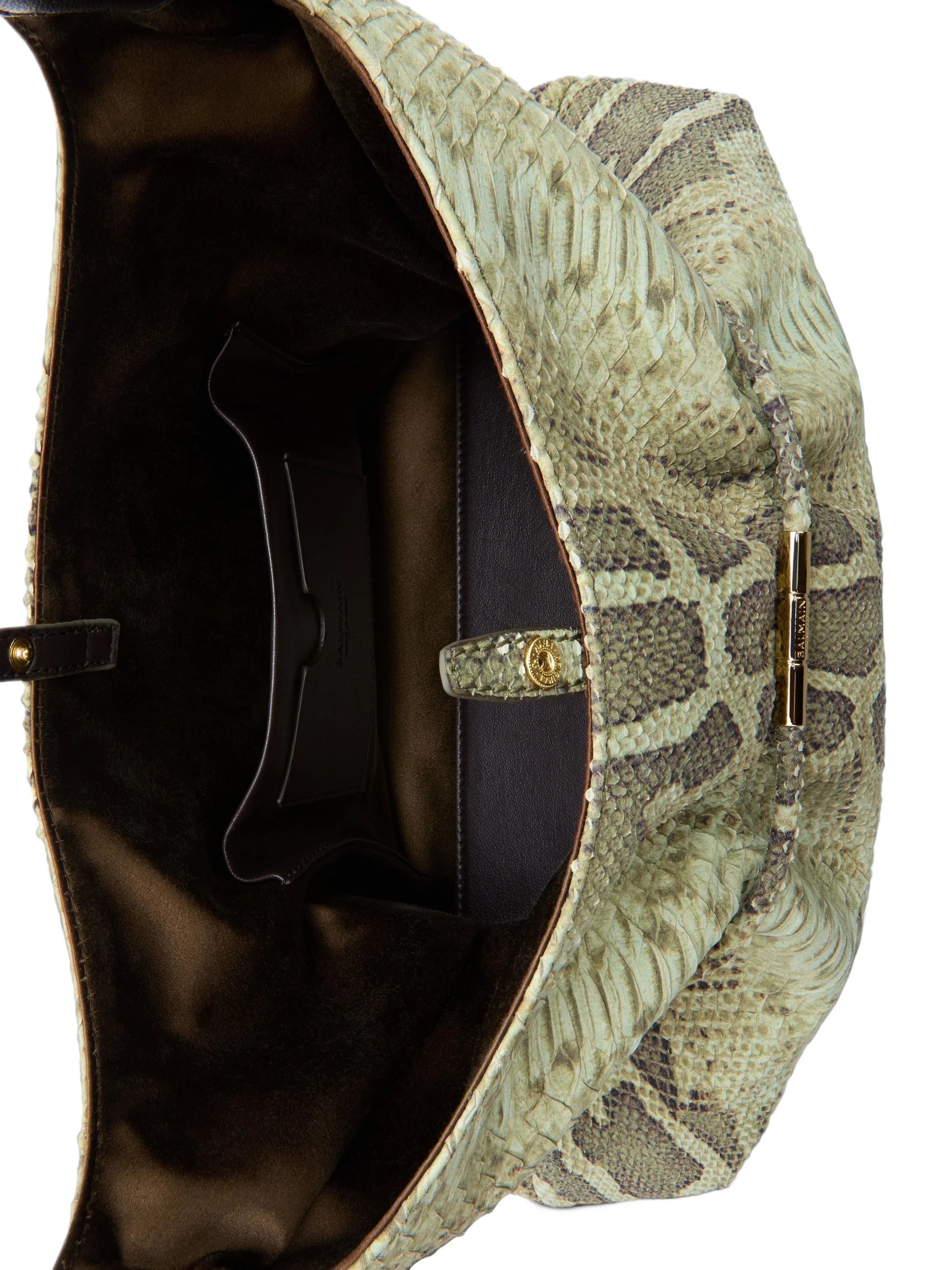 Sphynx medium bag in python-effect suede