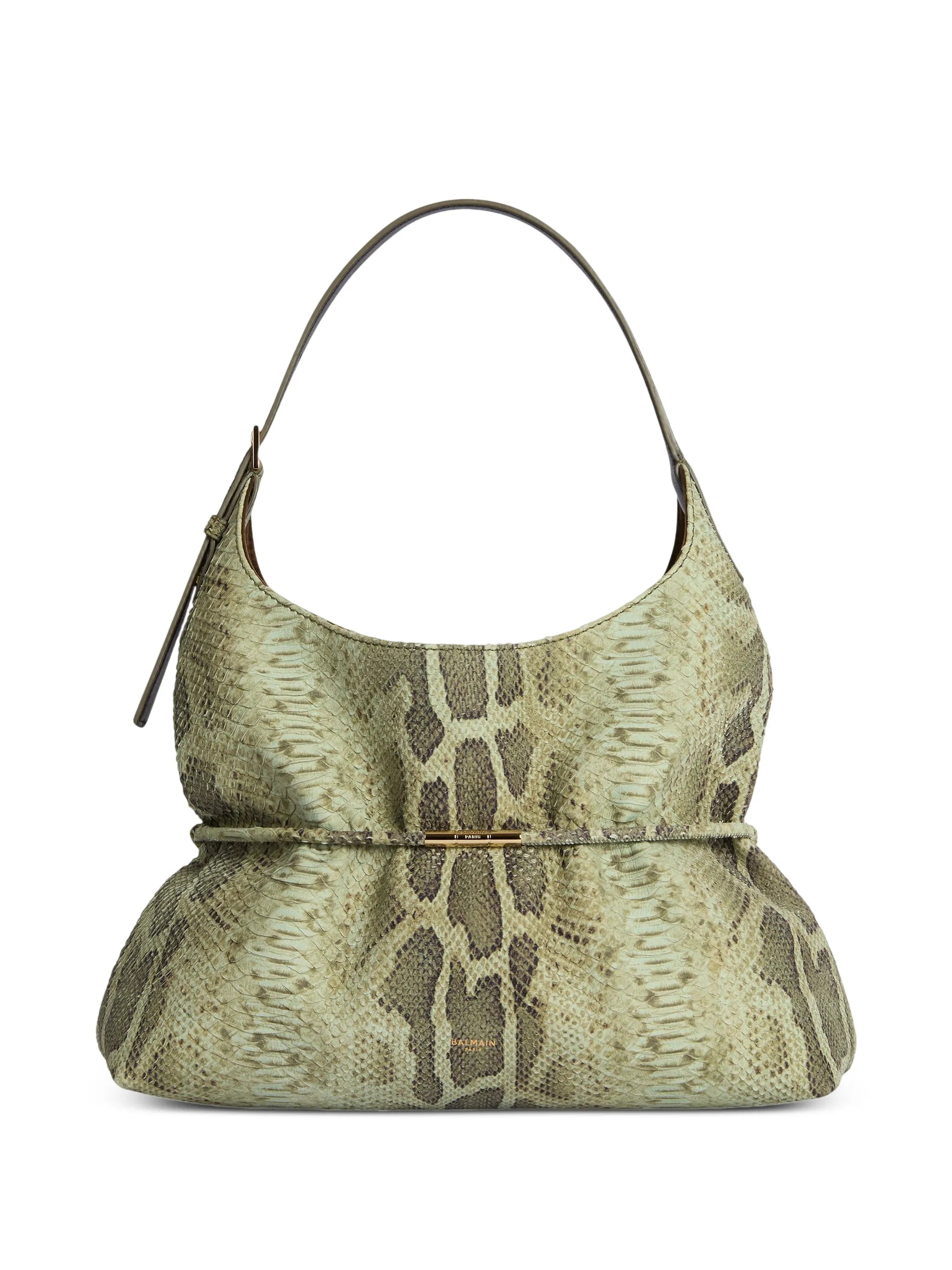 Sphynx medium bag in python-effect suede