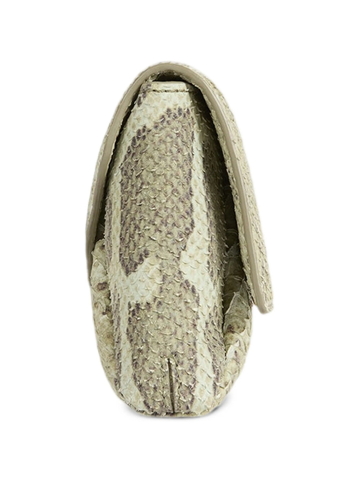 small clutch bag in python-effect suede