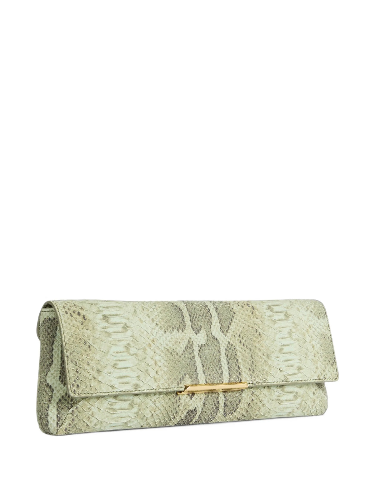 small clutch bag in python-effect suede