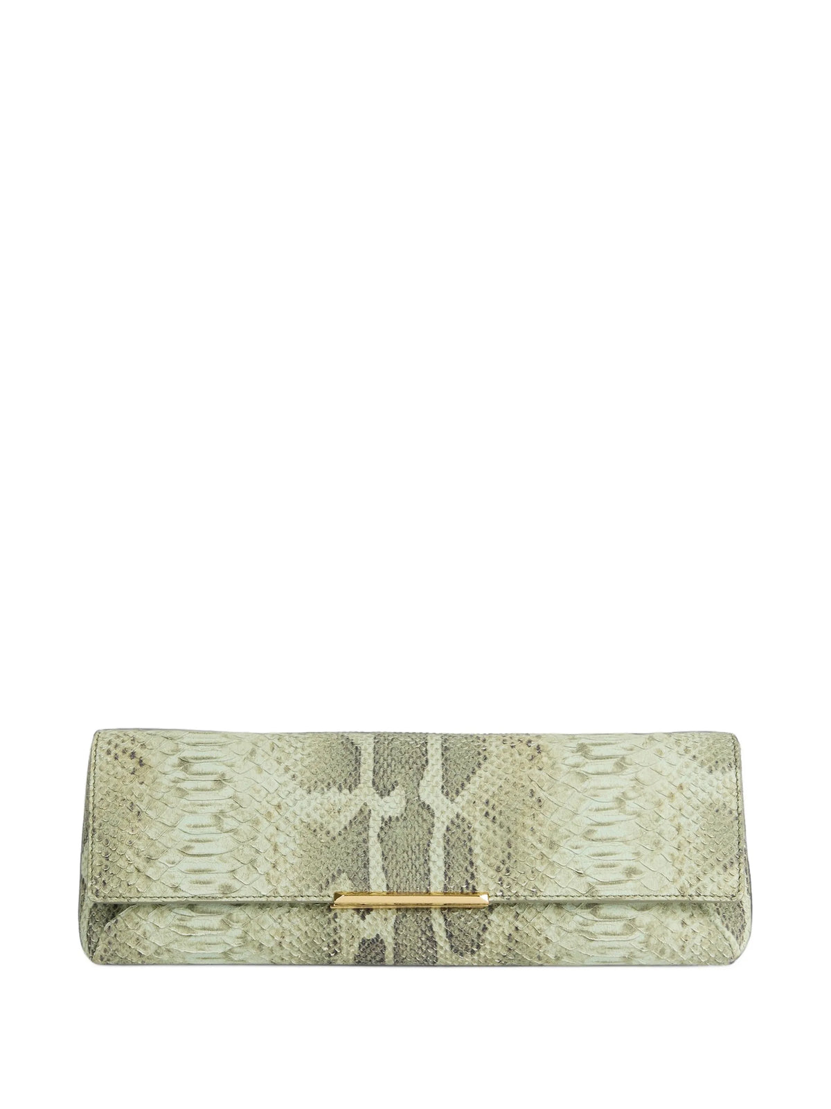 small clutch bag in python-effect suede