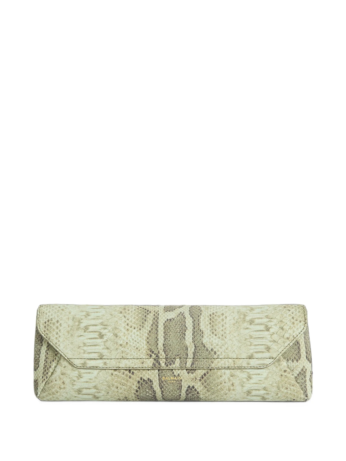 small clutch bag in python-effect suede