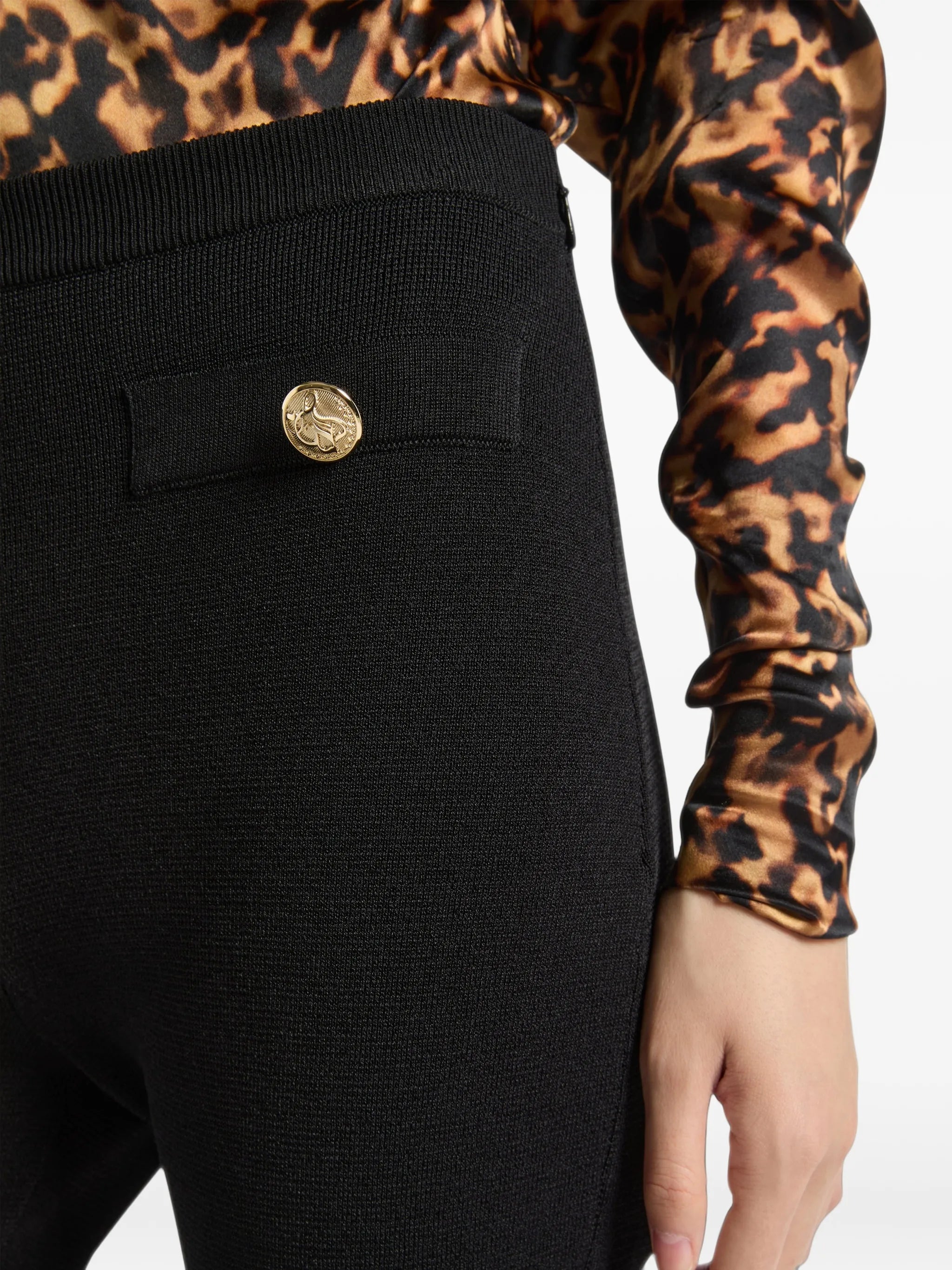 high-waisted Milano jersey trousers