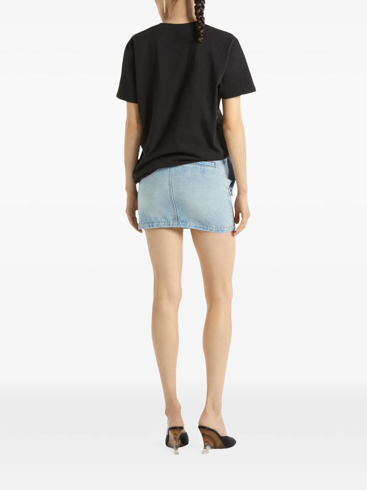 faded denim skirt