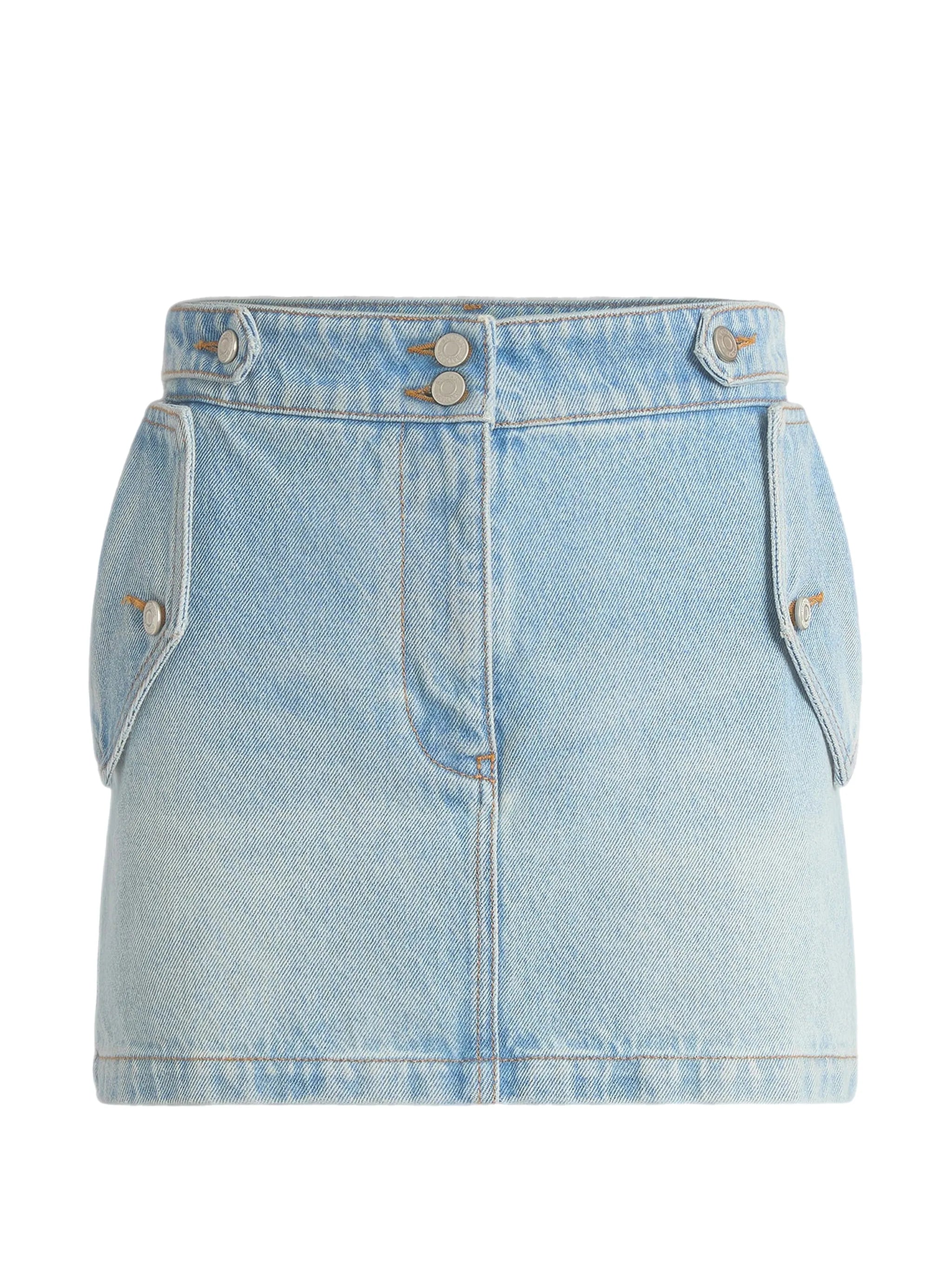 faded denim skirt