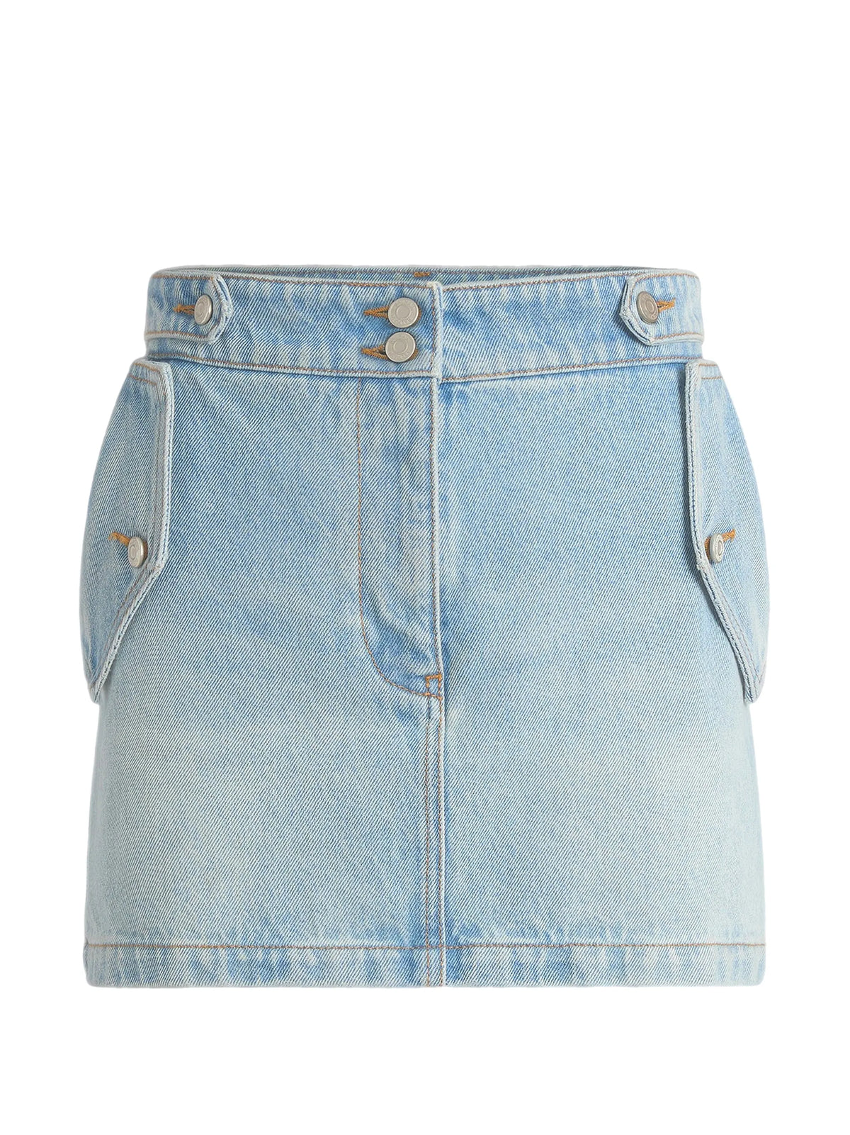 faded denim skirt