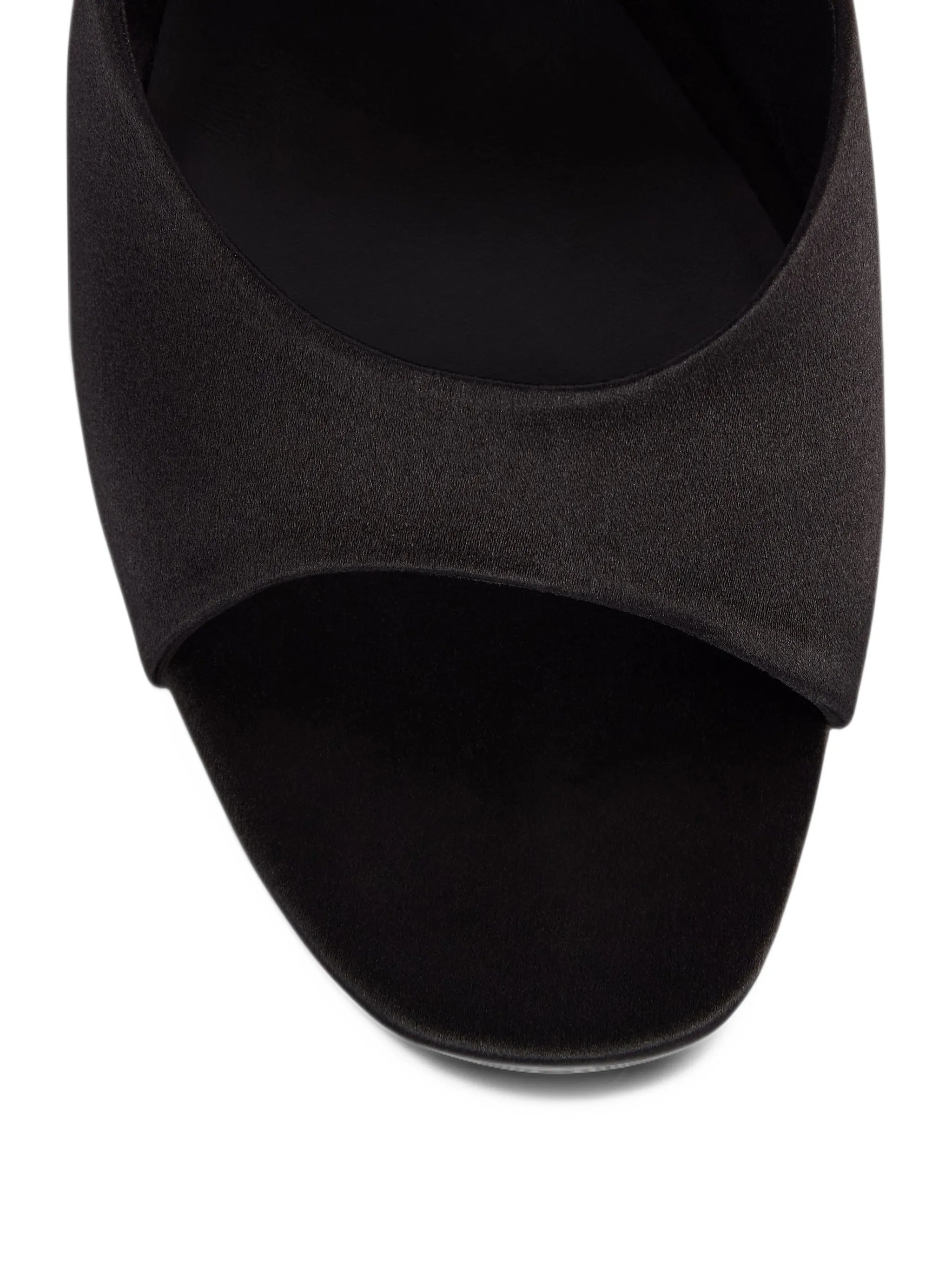 satin wedge mules