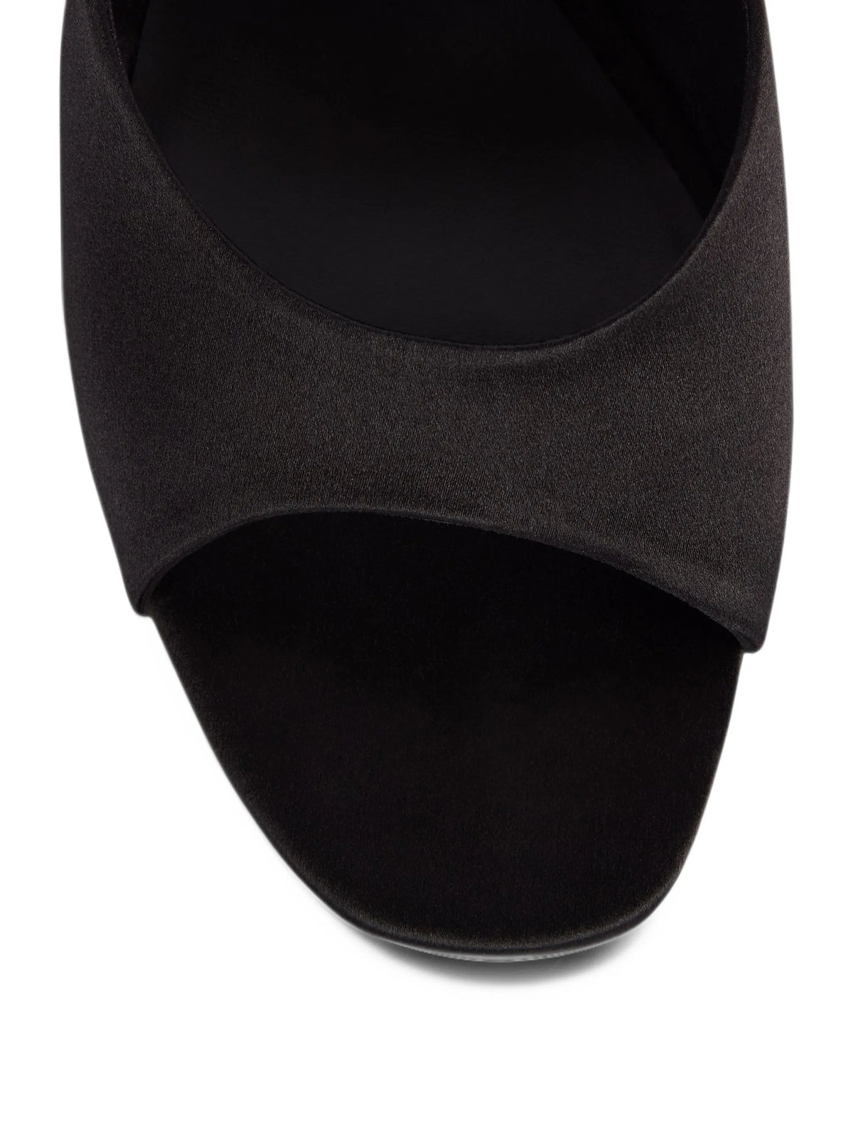 satin wedge mules