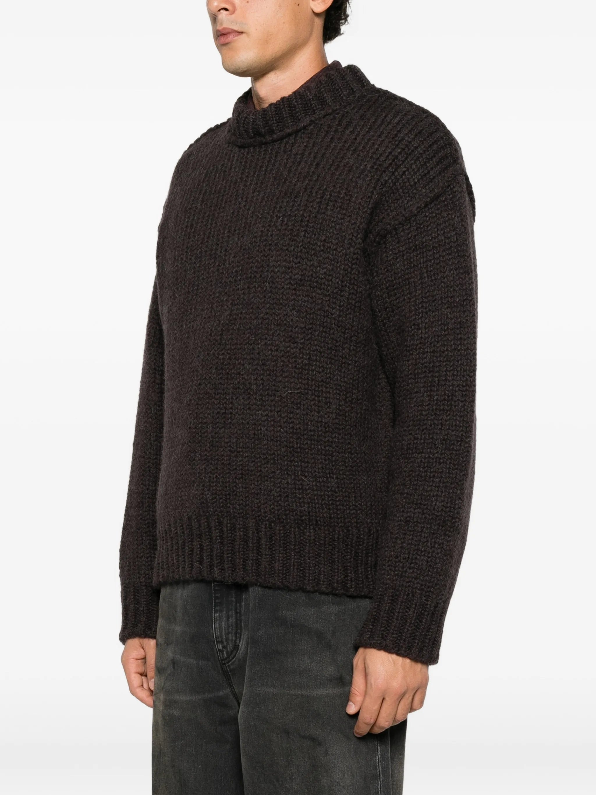 mock roundneck sweater