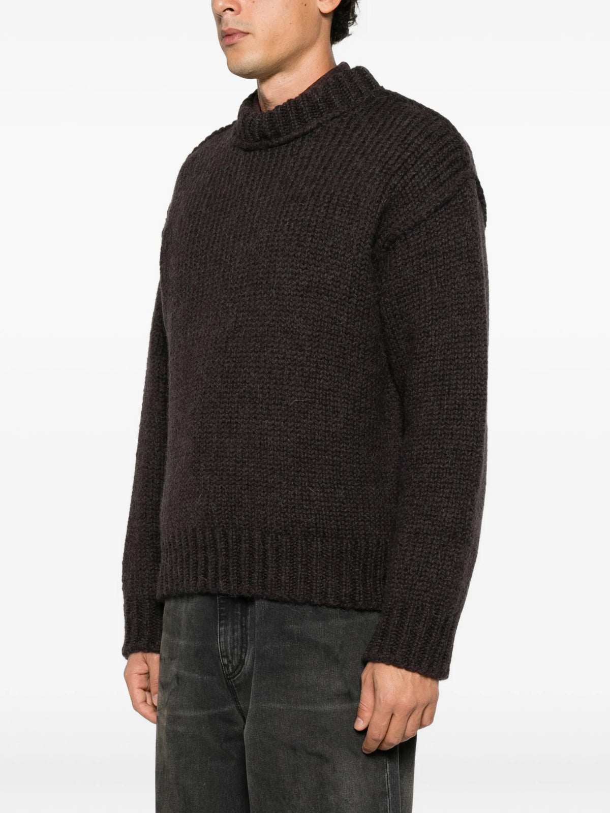 mock roundneck sweater