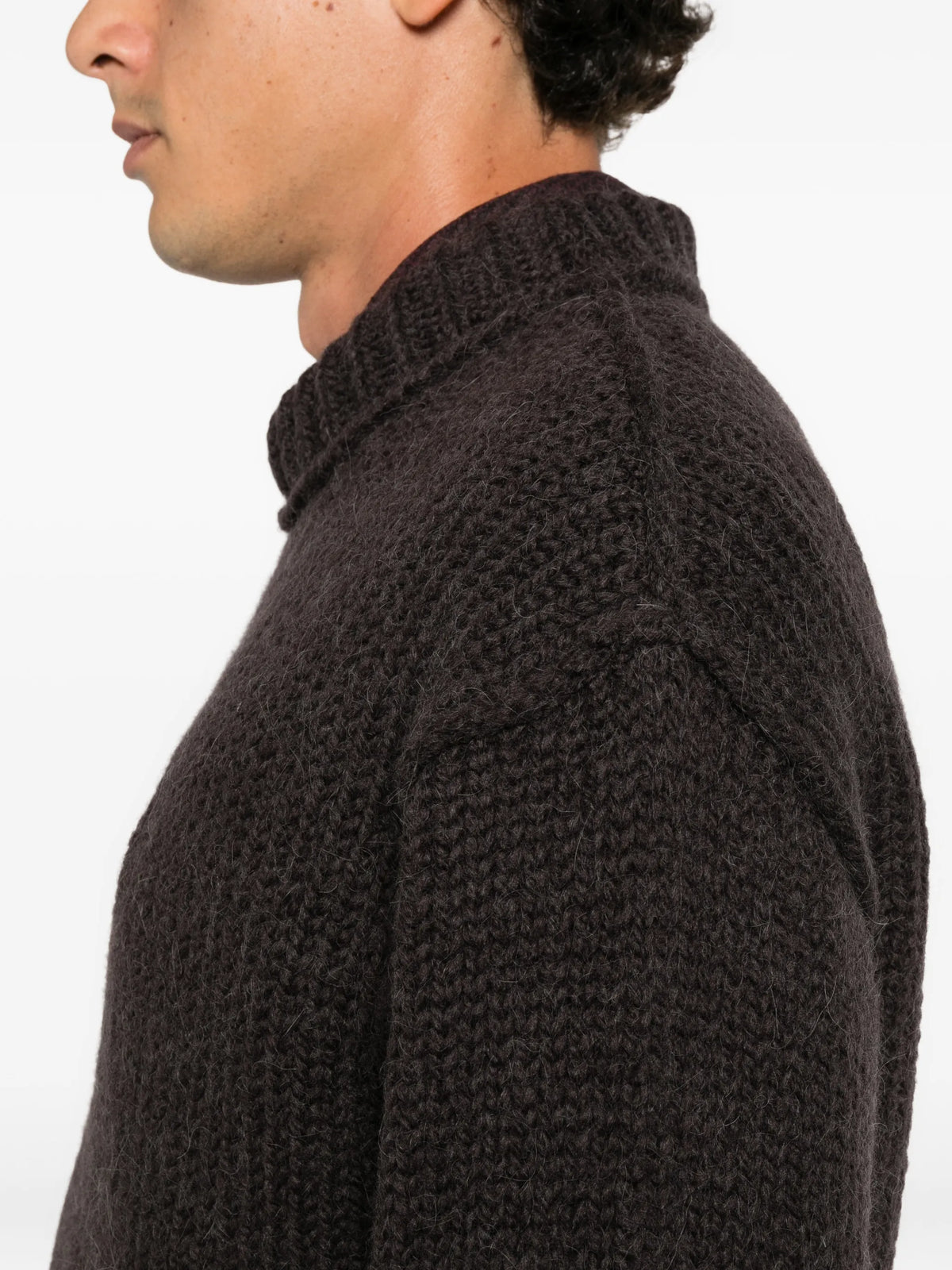 mock roundneck sweater