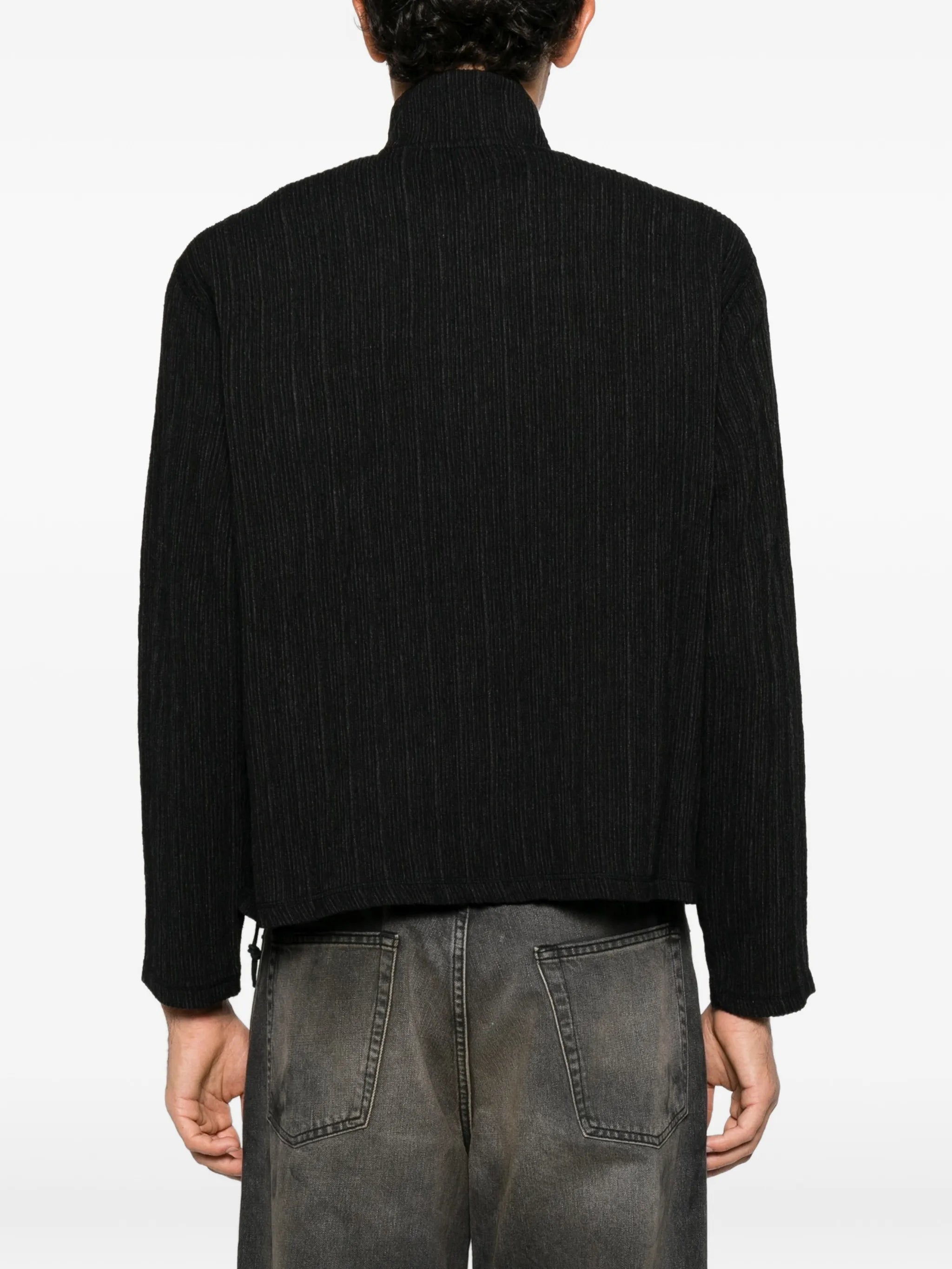 Shrunken fullzip sweater