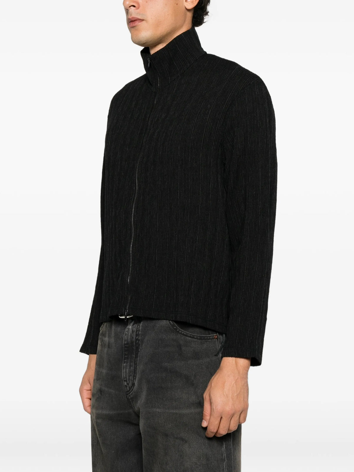 Shrunken fullzip sweater