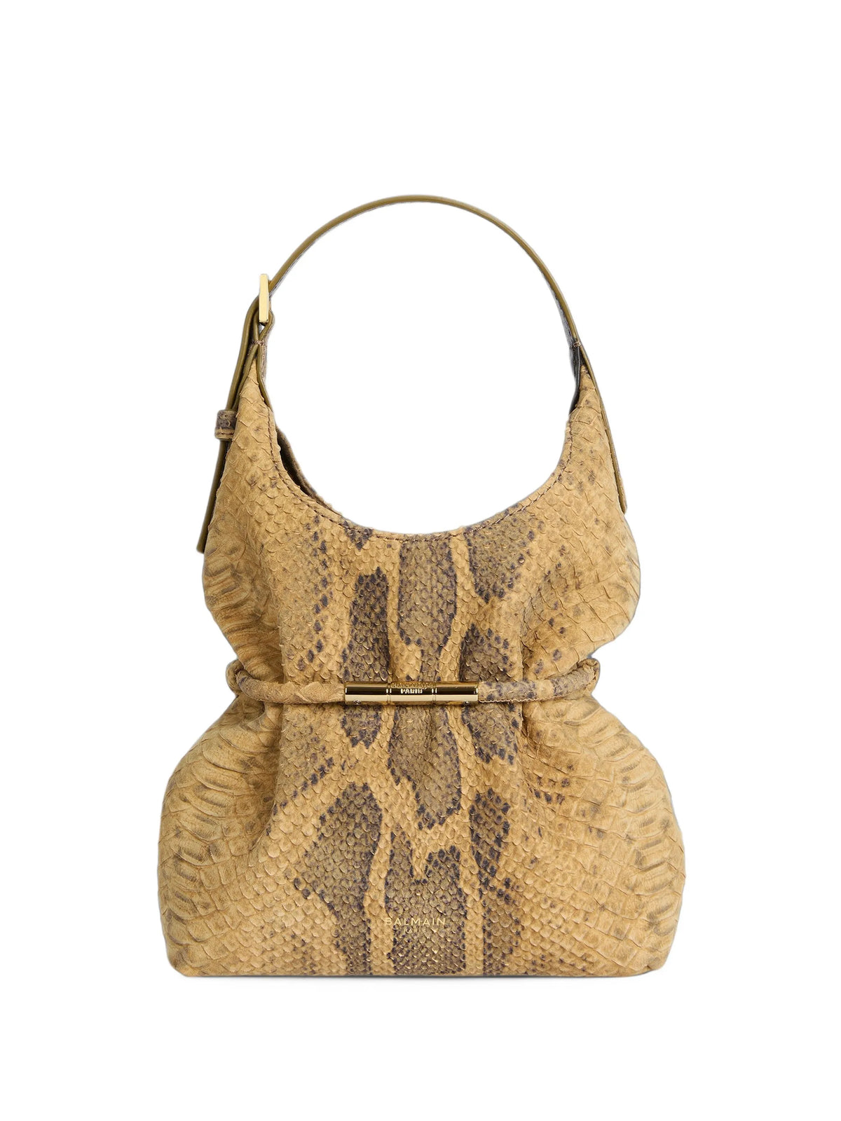 Sphynx mini bag in python-effect suede