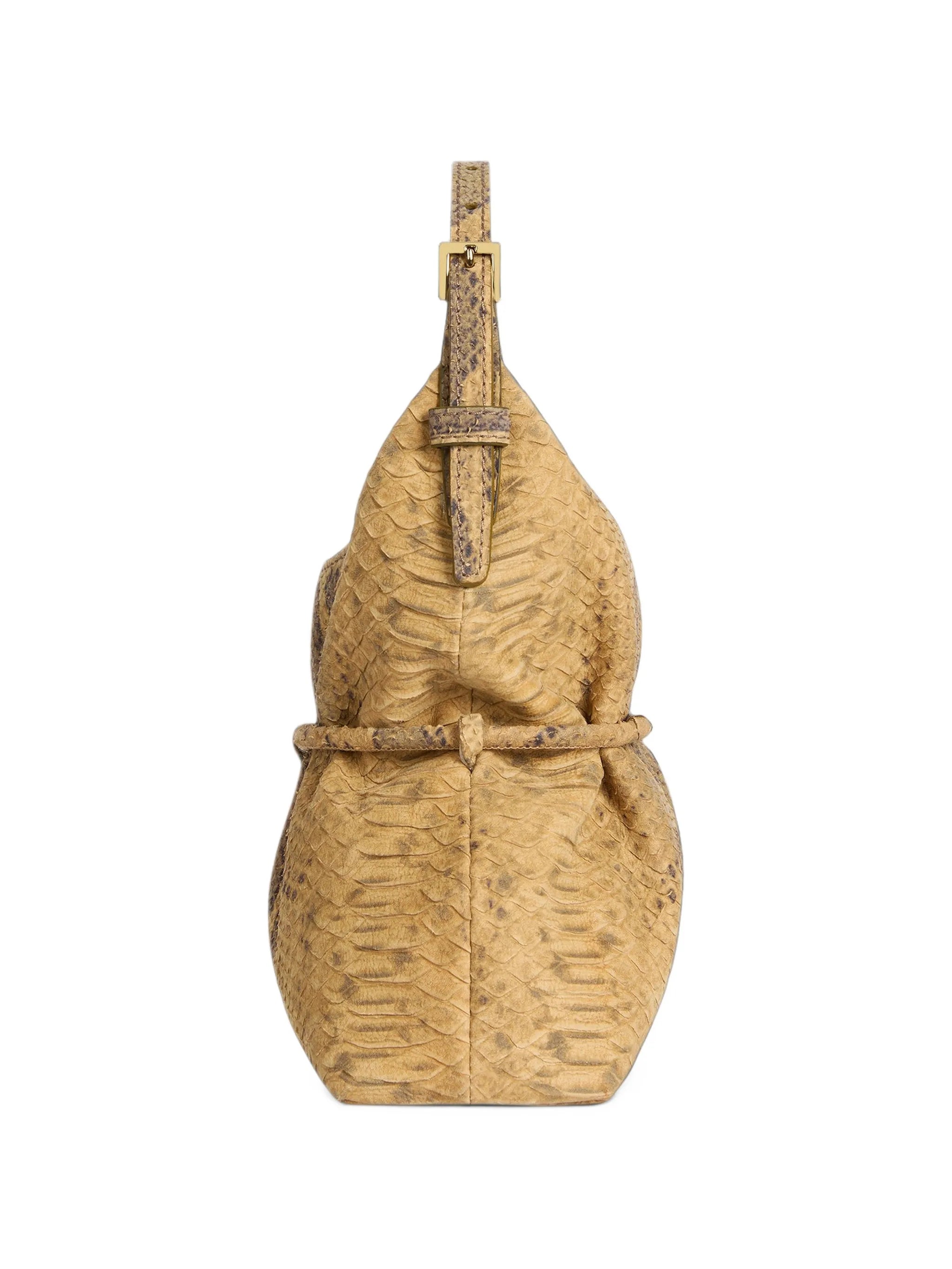 Sphynx mini bag in python-effect suede