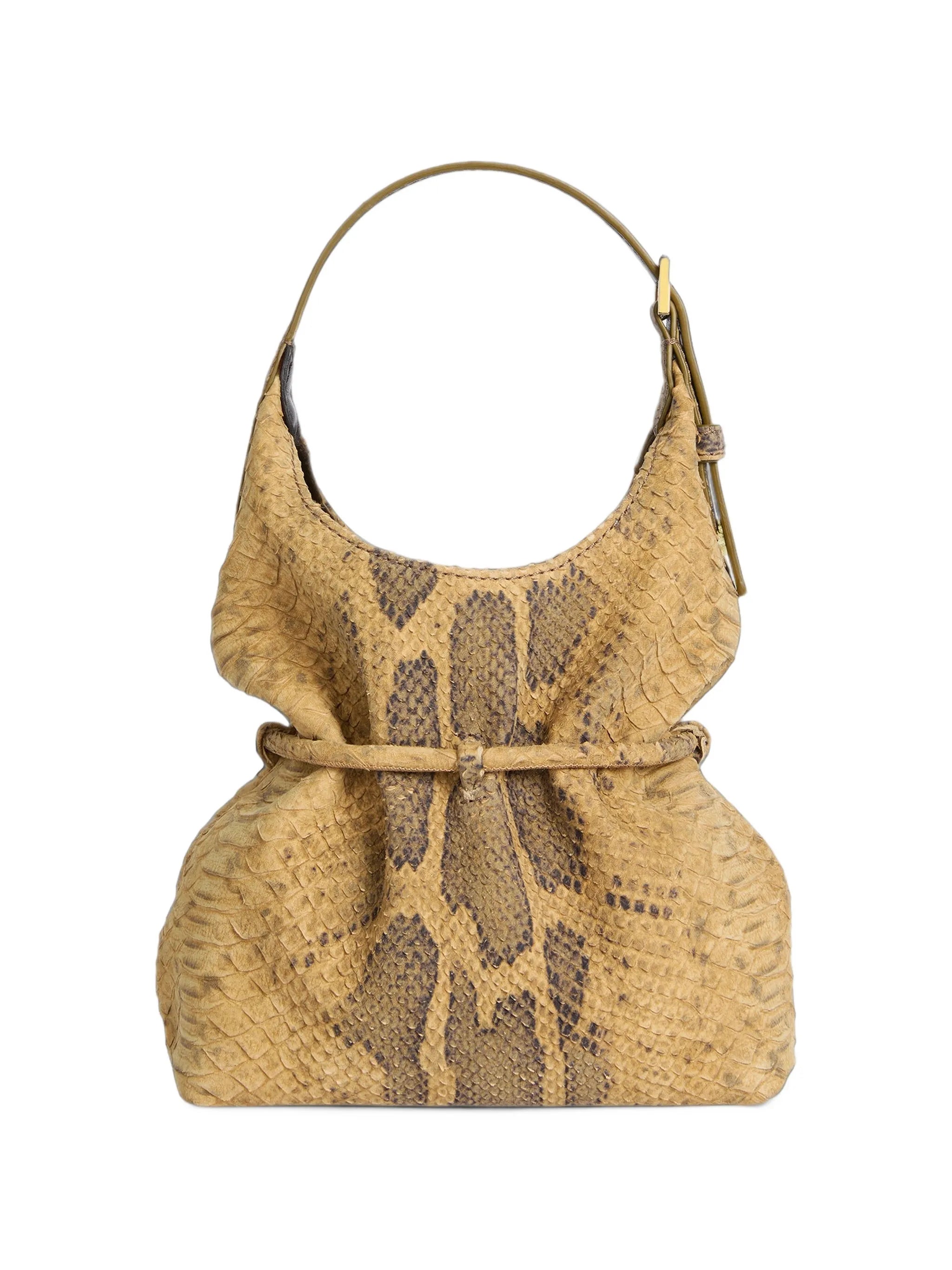 Sphynx mini bag in python-effect suede