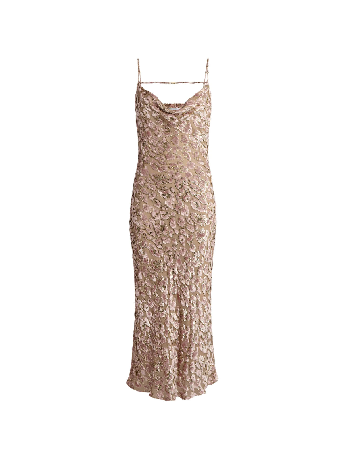 velvet jacquard dress with spaghetti straps