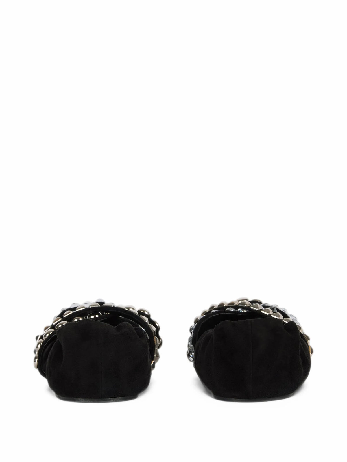 studded suede ballet flats