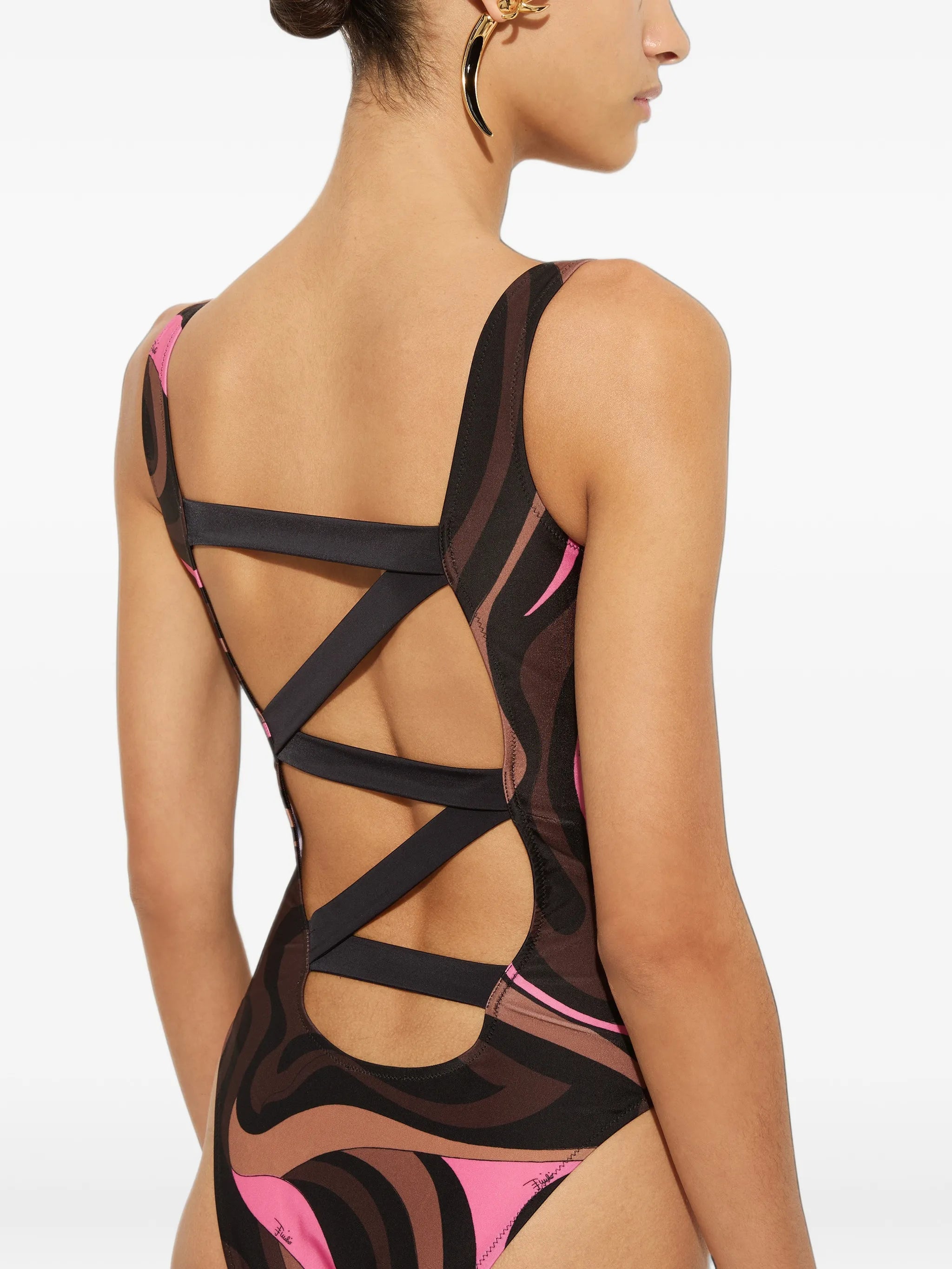 Marmo print swimsuit