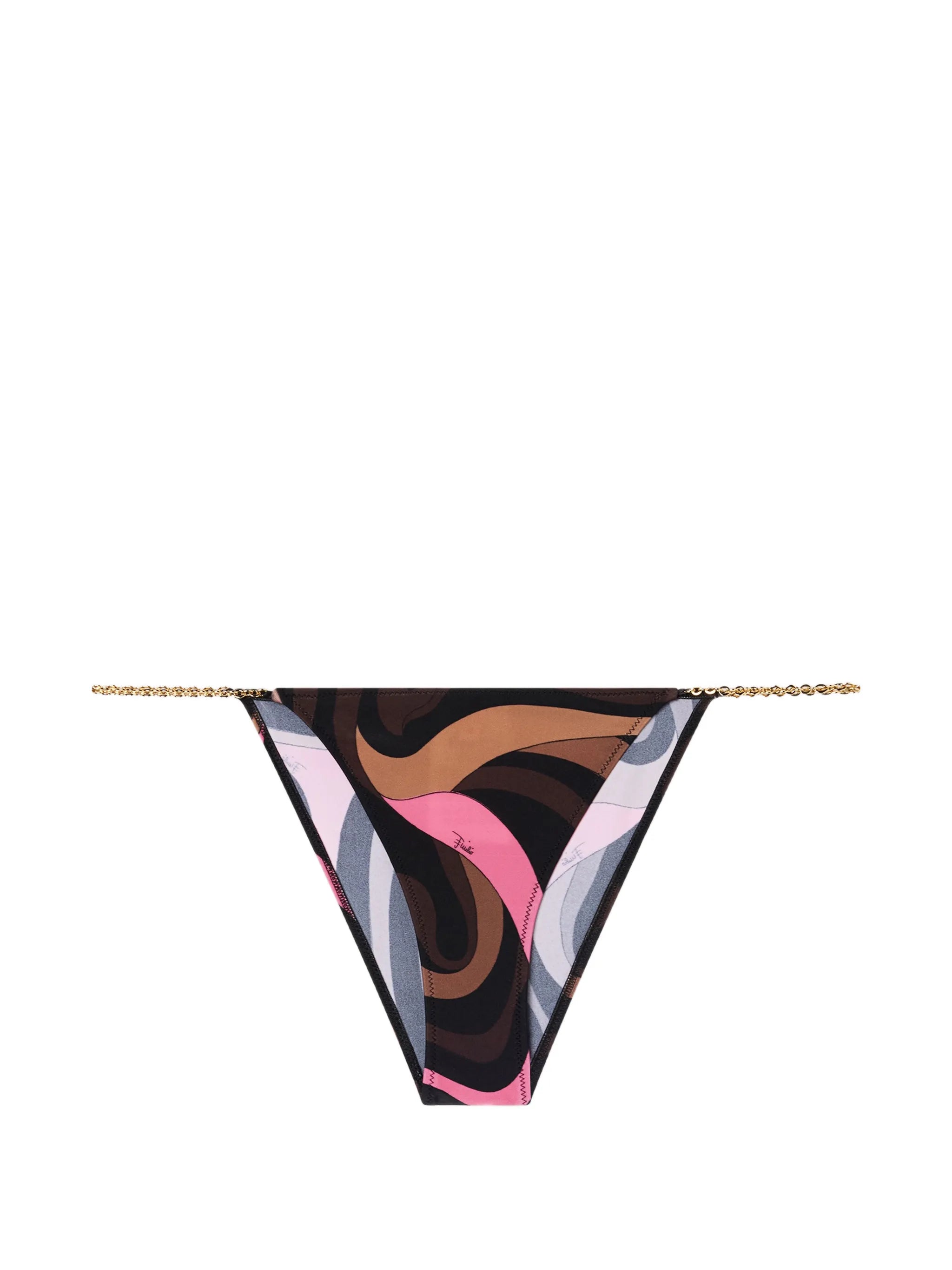 Marmo-print bikini bottom
