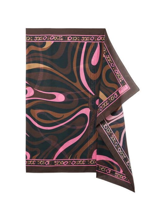 Marmo-print cotton sarong