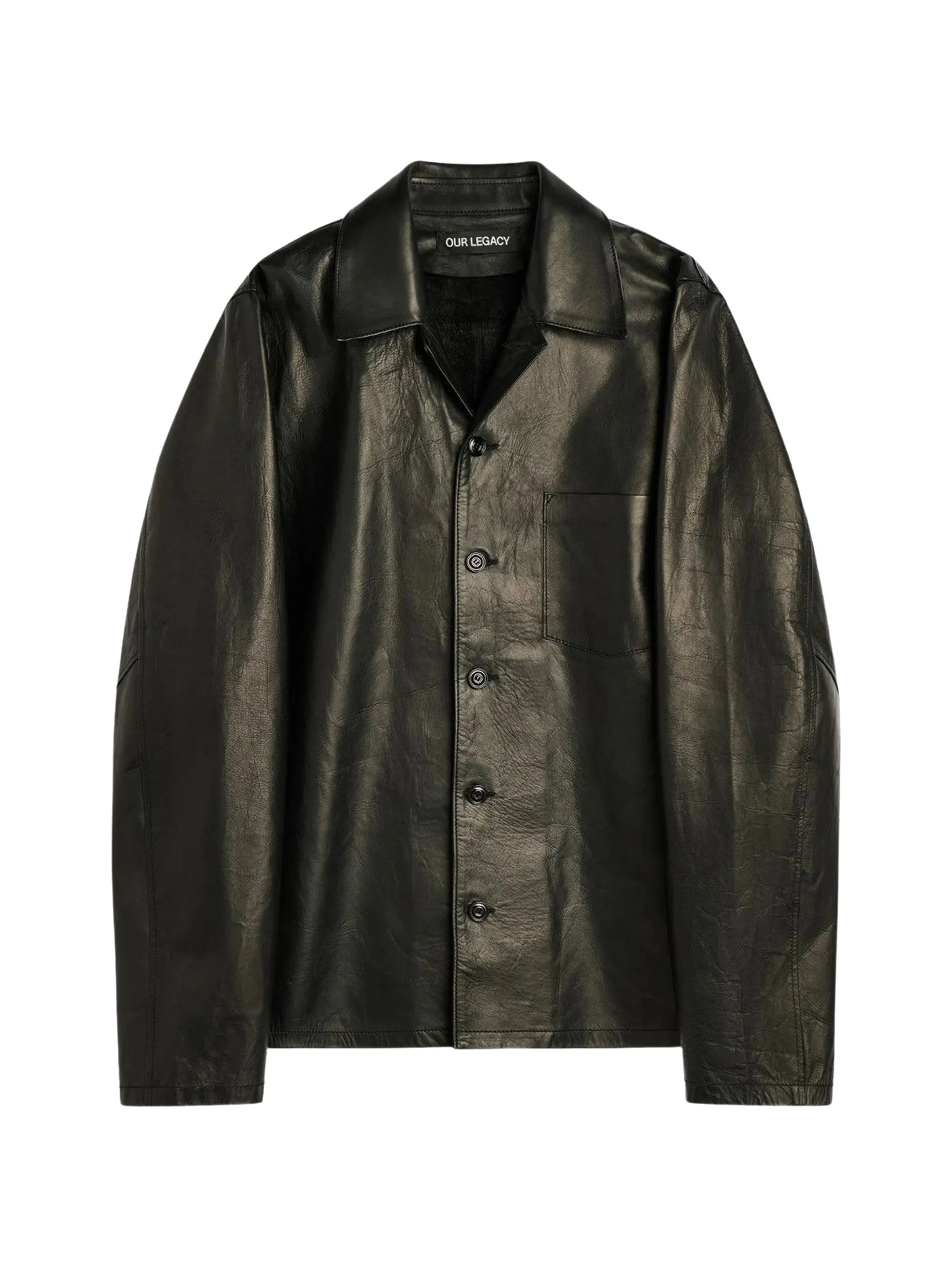 void black natural horsehide jacket