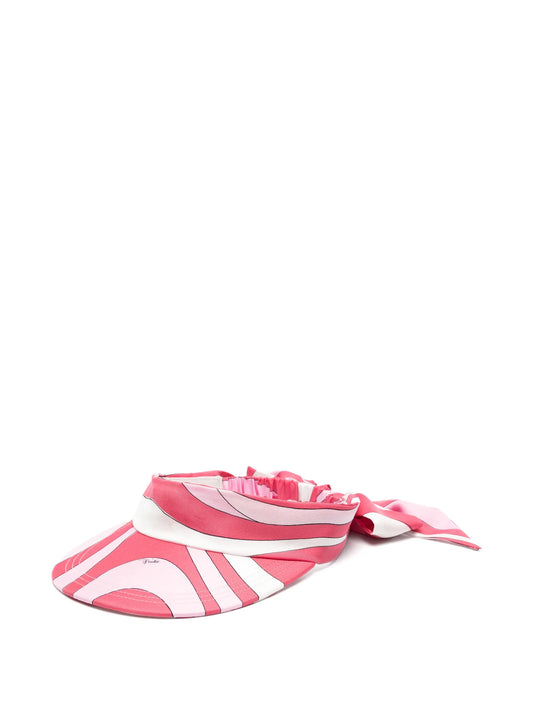 printed silk-twill visor