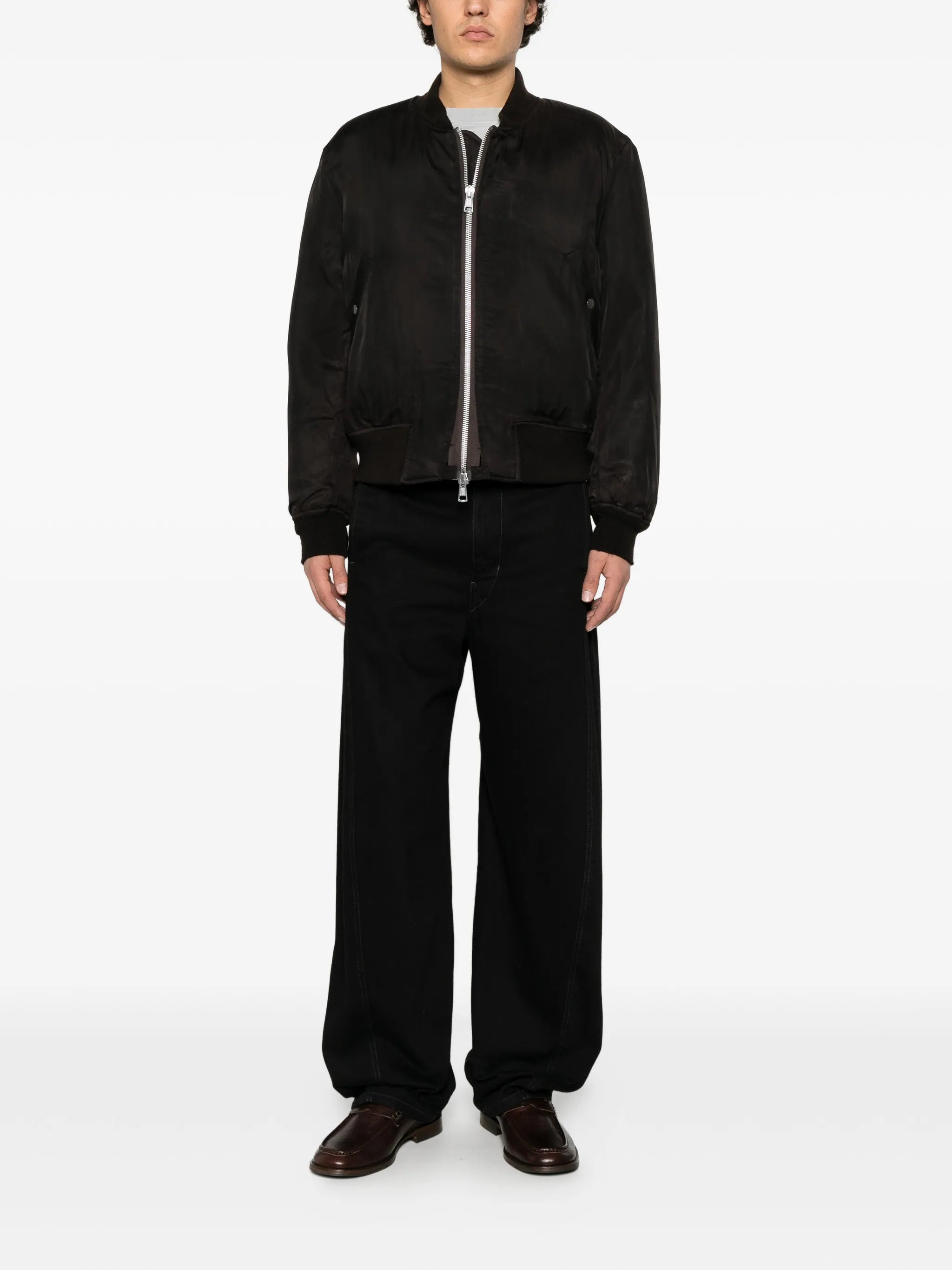 wax-dipped reversible bomber jacket