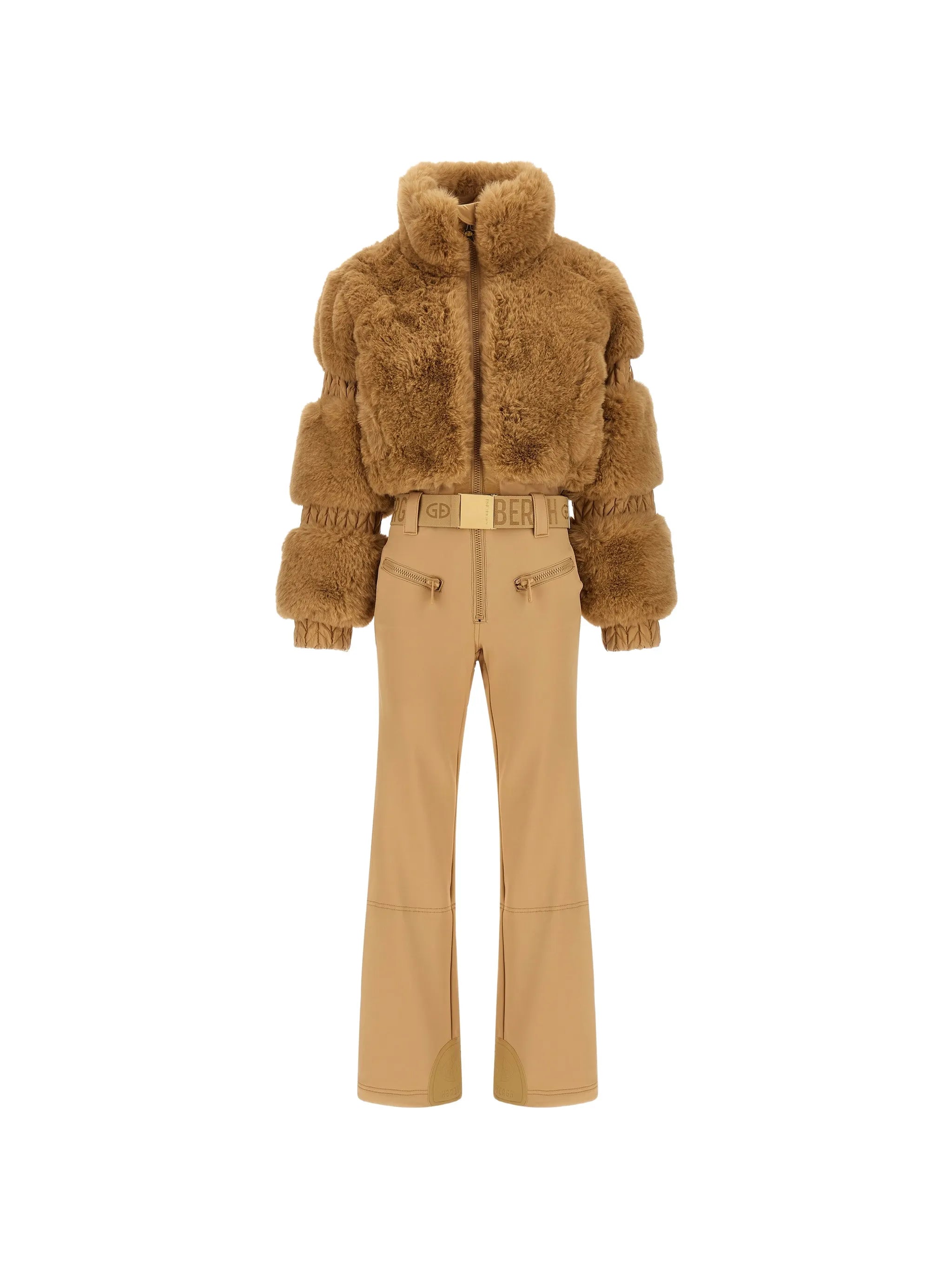 Lieke faux-fur ski suit